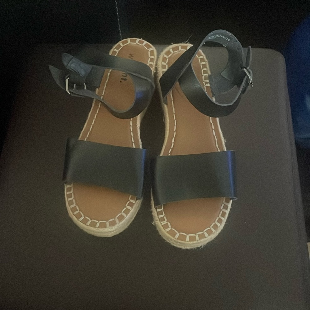 Black, espadrille sandals